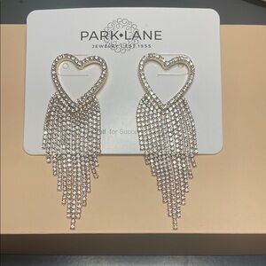 Park Lane Gold Heart Dangle Earrings
